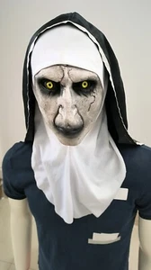 Scary Halloween nun realistic latex mask party cosplay costume props adult - Picture 1 of 8