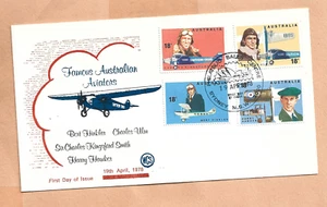AIR MAIL FAMOUS AUSTRALIAN AVIATORS FDC APR 19,1978 - Picture 1 of 1
