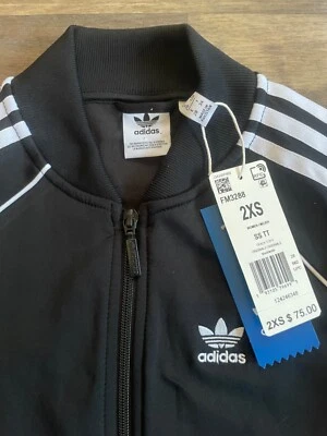 NEW black/white trefoil adidas SST adicolor women track suit 2xs - Image 1 of 4