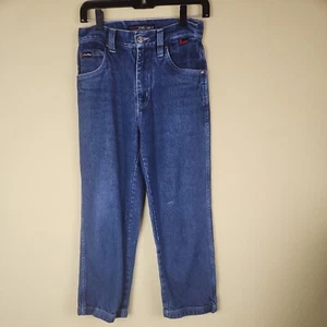 Jeans FUBU Apparel Company gamba dritta giovanile 12 gambe larghe lavate scure - Foto 1 di 12