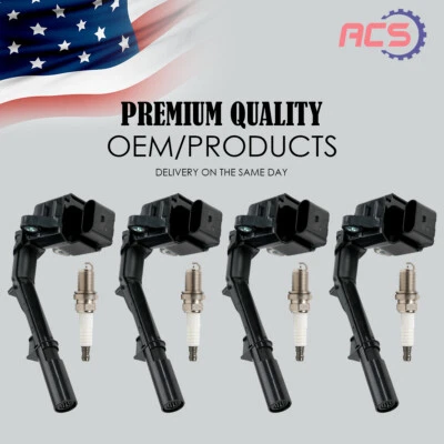 4X Bobina de encendido + bujía OEM para Mercedes Benz C300 CLA250 E300 2,0 L UF734 Foto 1 de 4
