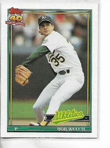 1991 Topps Bob Welch Card #50 - Picture 1 of 1