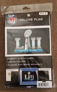 Super Bowl 52 LII NFL Logo Deluxe Edition 3x5 Flag Tailgating Eagles Foles Wentz