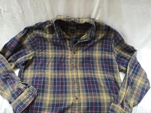 Mens Plaid Flannel Shirt. Size Large. Soft Cotton. Botton Down. Multi-color. - Picture 1 of 8