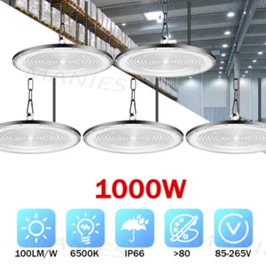 5X 1000W UFO LED Iluminación de nave Lámpara industrial High Bay Foco de nave Lámpara - Imagen 1 de 12