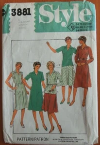 Style 3881 Sewing pattern ladies dress top bias skirt cut size 42. Size 40 42 - Picture 1 of 3