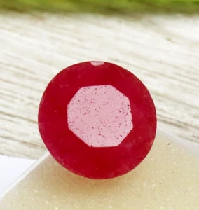 8-9 Ct Natural Red Beryl Bixbite From Utah Certified Loose Gemstone Round Cut - Picture 1 of 7