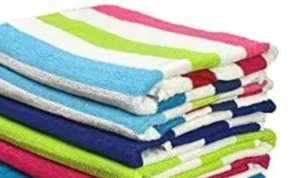 Paquete de 4 toallas de playa clásicas de color Ben Kaufman a rayas absorbentes grandes NUEVAS - Imagen 1 de 5