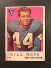 1959 Topps Kyle Rote #7, Stained Back - 50% Off 5 Or More Under $5