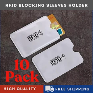 10x RFID Blocking Sleeves Credit Card Protector Holders Theft Protection Secure - Picture 1 of 6