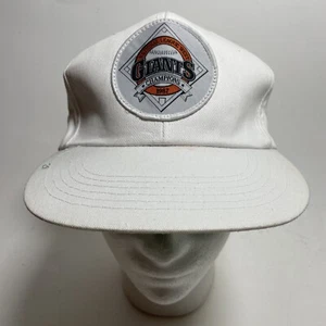 Vintage San Francisco Giants Hat Cap Snapback NL West Champions White MLB 1987 - Picture 1 of 17