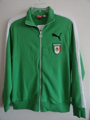 Новый с Ярлыками Мужская PUMA Мексика футбол трек куртка зеленый белый Sz M, L - Изображение 1 из 4