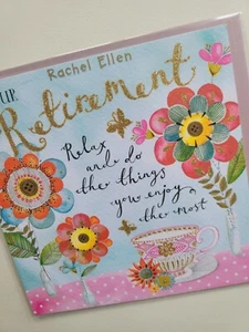 Karte AUF DEN RUHESTAND GOLD & GLITZER * portofrei  - Bild 1 von 3