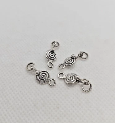 Vintage Sterling SIlver  Hook And Eye Clasps - Lot Of 4 - Image 1 of 4