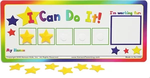 Kenson Kids “I Can Do It!” Token Board. Colorful Magnetic Rewards Chart with Pos - Picture 1 of 12