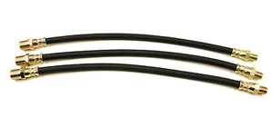 MG TC 1945 - 1949 CAR SET OF FLEXIBLE RUBBER BRAKE HOSES - Picture 1 of 1