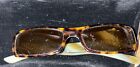 Vtg 90S Gucci Model Gg 1444/S Gray Lens Tortoise Frame Rectangle Sunglasses