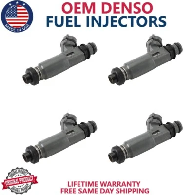 OEM 4x Denso Fuel Injectors Fits 1997-2003 Mazda Protege 1.5L 1.6L 195500-3110 - Image 1 of 4