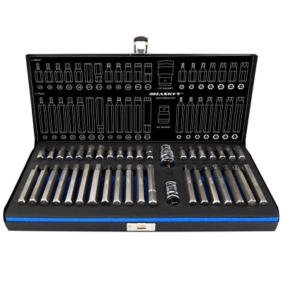 XZN Vielzahn Steckschlüssel Torx Bit-Satz Innensechskant Set 40tlg 1/2" Hex Lang - Bild 1 von 4