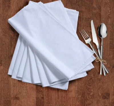12X Napkins Table Linen 100% Egyptian CottonT300 Hotel Wedding Pack 20x20 inches - Image 1 of 4