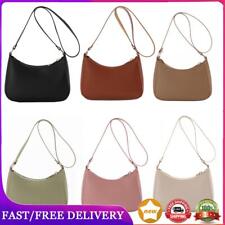 Retro Solid Color PU Leather Shoulder Underarm Bag Casual Women Hobos Handbags A