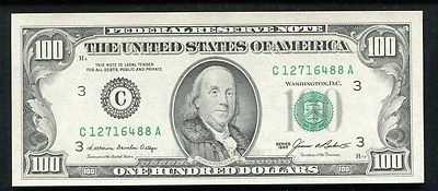 FR. 2171-C 1985 $100 FRN FEDERAL RESERVE NOTE PHILADELPHIA, PA GEM UNCIRCULATED - Image 1 of 2