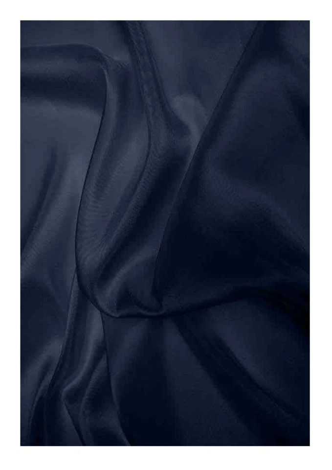 Navy Blue ORGANZA FABRIC PARTY WEDDING FABRIC (60") 150 cm WIDTH  - Image 1 of 1