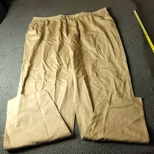KingSize Pants Mens Big Tall 5XL 38L  Tan Beige Khaki Chino Cotton - Picture 1 of 8