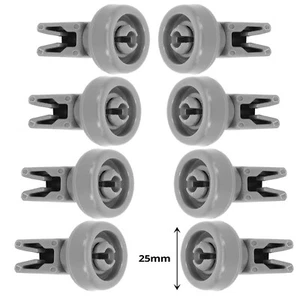 Electrolux Zanussi Dishwasher Upper Basket Wheels x 8 Small Genuine Parts - Picture 1 of 7