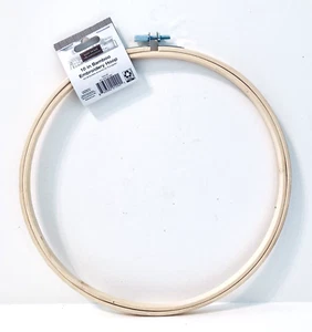 10" Natural Bamboo Embroidery Hoop with Screw Closure - Picture 1 of 2