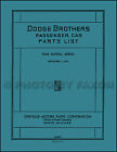 1934 Dodge Auto Illustrierte Teile Buch Master Teil Katalog 34 Dr DS Drx Drxx