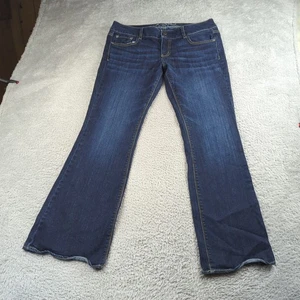 American Eagle Jeans Womens 14 Blue Artist Flare Dark Wash Stretch Denim 2012 - Picture 1 of 19