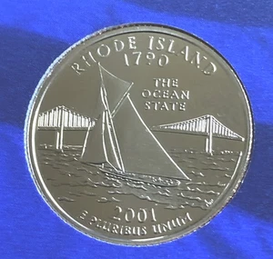 2000 S Proof Rhode Island Statehood Quarter - From Proof Set Free Shipping - Picture 1 of 2