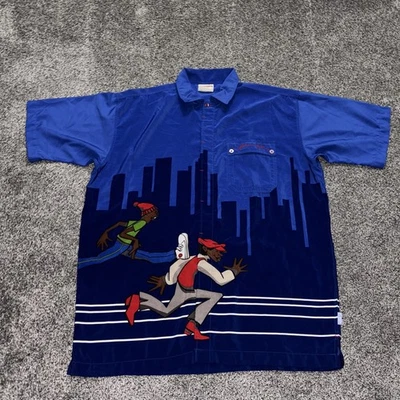 Vintage Platinum FUBU Fat Albert Shirt Men's XXL  Blue Short Sleeve Street Wear - Image 1 of 4