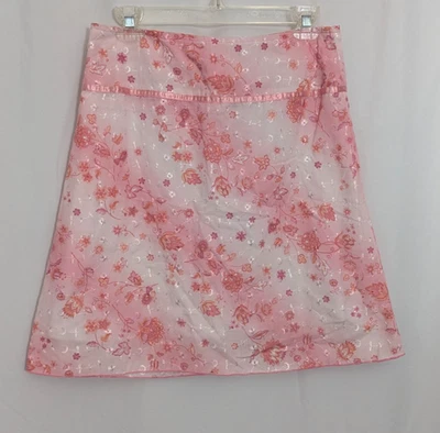 Y2K точное изменение розовый цветочный вышитый трапециевидная юбка Jrs 5 P2 фея женская - Изображение 1 из 4