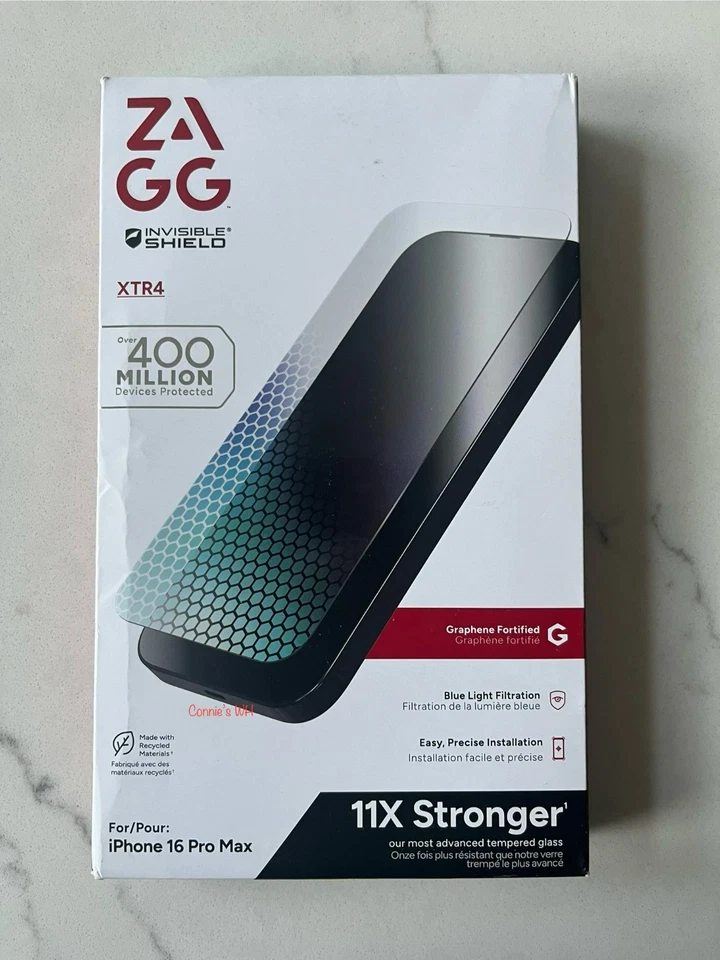 ZAGG Invisible Shield XTR4 Screen Protector Apple iPhone 16 Pro Max - Image 1 of 1