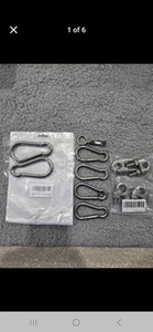 Karabiner Schnappclips 5/16" & 3/8" und 4 U-Bolzen Kabelsattel schneller, ALLE EDELSTAHL - Bild 1 von 6
