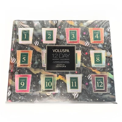 2024 VOLUSPA 12 Day Advent Calendar 13 Fragrant Votive Candles SEALED - Image 1 of 4