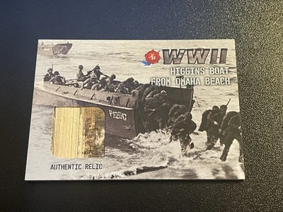 2025 Historic Autographs World War II Higgins Boat Wood Relic Omaha Beach 5/10 - Image 1 of 2