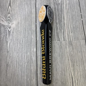 Maui Brewing Co Turtle Logo Black And Silver Beer Tap Handle Bikini Blonde - Picture 1 of 5