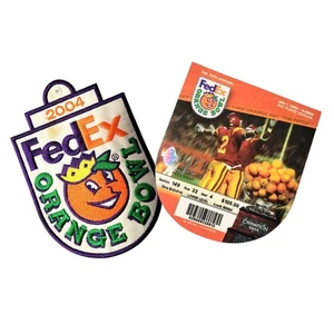 2004 70th Annual National Championship Ticket Stub FEDEX Orange Bowl Patch, Rare - Bild 1 von 11