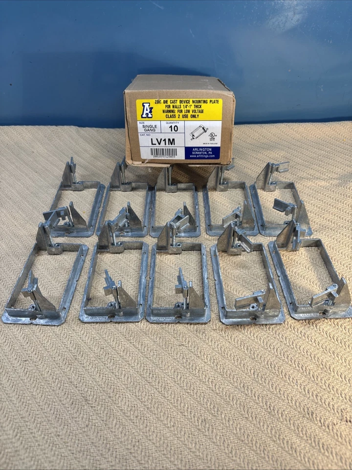 Arlington LV1M Device Mounting Plate For Walls 1/4''-1'' Thick Box of 10 - Image 1 of 4