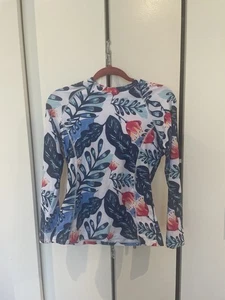 Top de Natación Rashguard Mujer Pequeño Multicolor Deja Manga Larga Ligero - Imagen 1 de 14