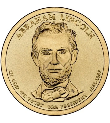 2010 D Abraham Lincoln Presidential Dollar. Uncirculated From US Mint roll. - Image 1 of 3