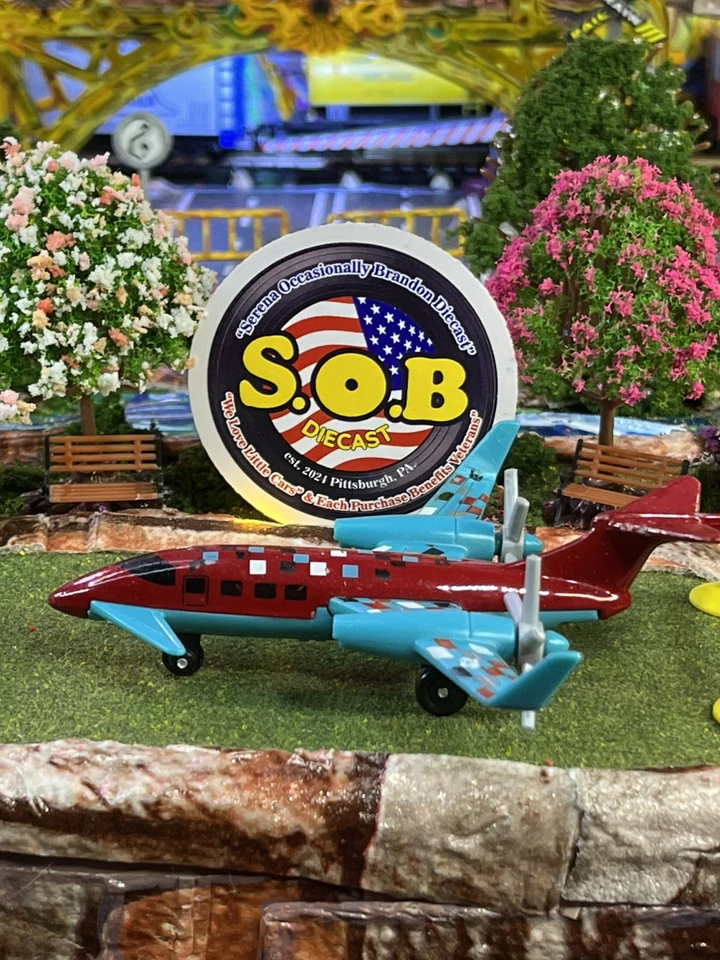 Matchbox Sky Busters 2009 Pusher Prop Aircraft Red Diecast Used EX Condition - Image 1 of 4