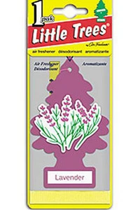 Refrescante de aire para autos y hogar Little Trees lavanda de 12 paquetes - Imagen 1 de 2