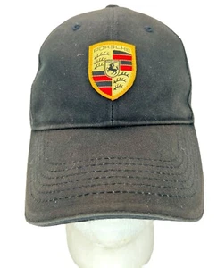Porsche Design Hat Mens Strap Back Black Drivers Selection Stuttgart Emblem Cap - Picture 1 of 9