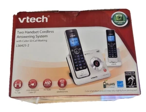 Vtech LS6425-2, Two Handset Cordless Answering System W/ Caller ID, Digital - Zdjęcie 1 z 7