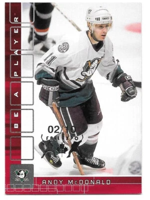 2001-02 BAP Memorablia Toronto Fall Expo Ruby #212 Andy McDonald 02/10 - Image 1 of 2