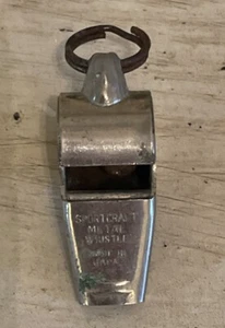 Vintage Sport Craft Metal Whistle Made In Japan Cork Ball - Picture 1 of 13